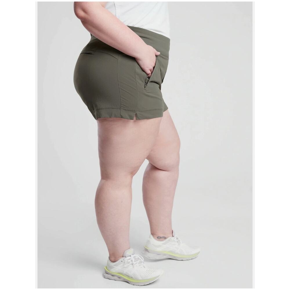 ATHLETA NWT Trekkie North Shorts in Mountain Olive Green // 24 - Picture 15 of 15